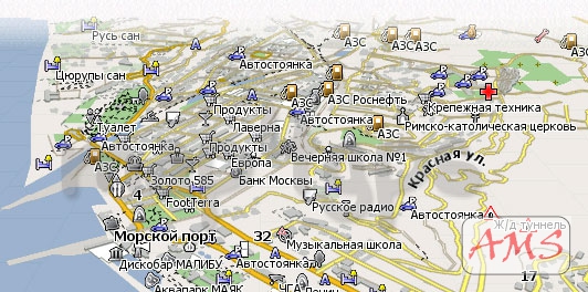 карта для навигатора в Сочи